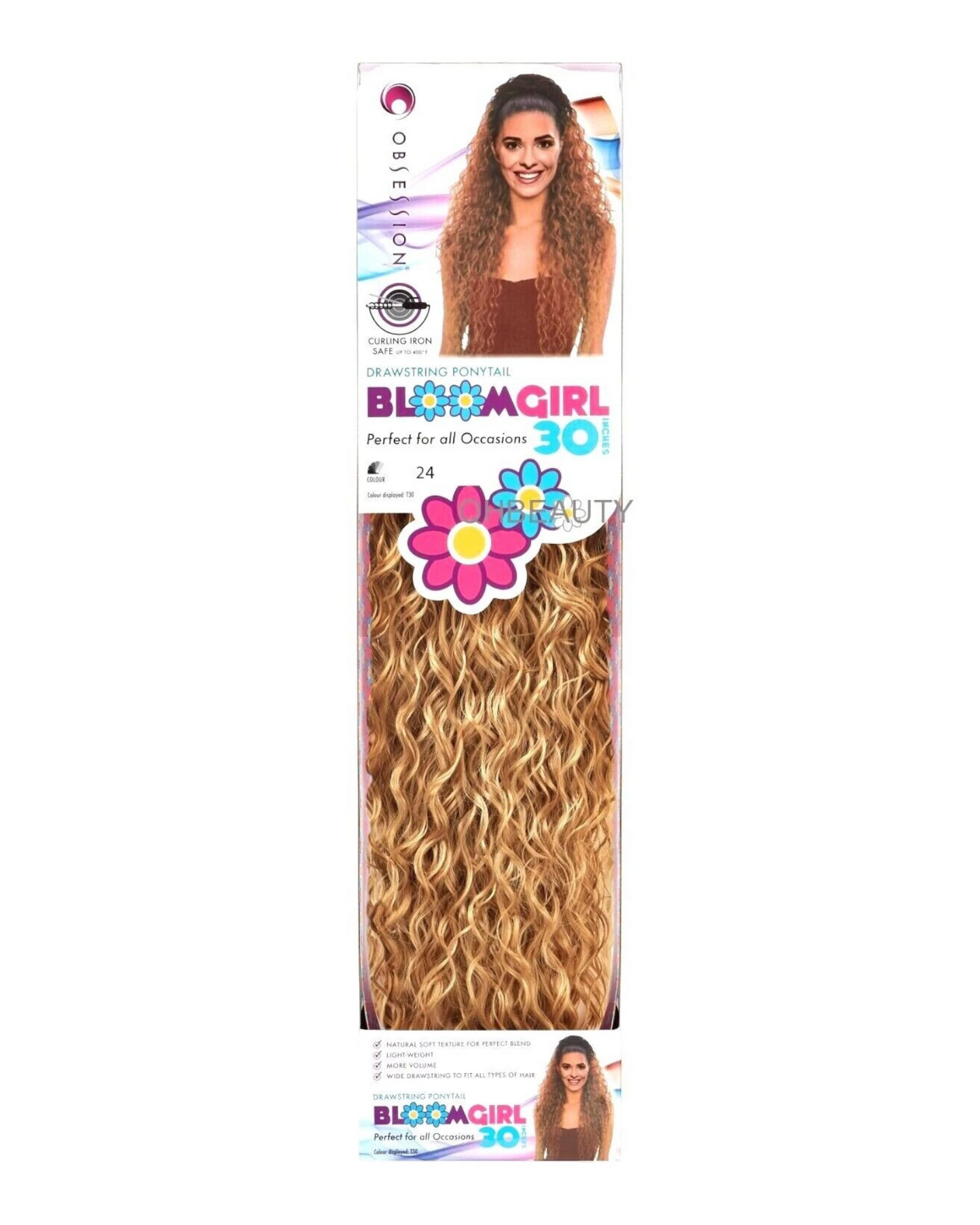 OBSESSION SYNTHETIC DRAWSTRING CURLY LONG HAIR PONYTAIL - BLOOM GIRL 20''  30''