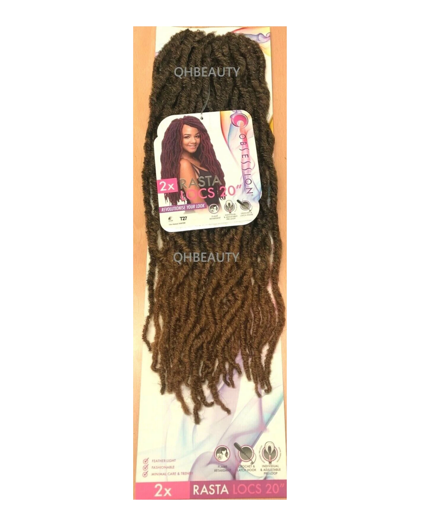 Obsession Synthetic Crochet Pre Looped Braid Hair Extension - RASTA LOCS 20 INCH