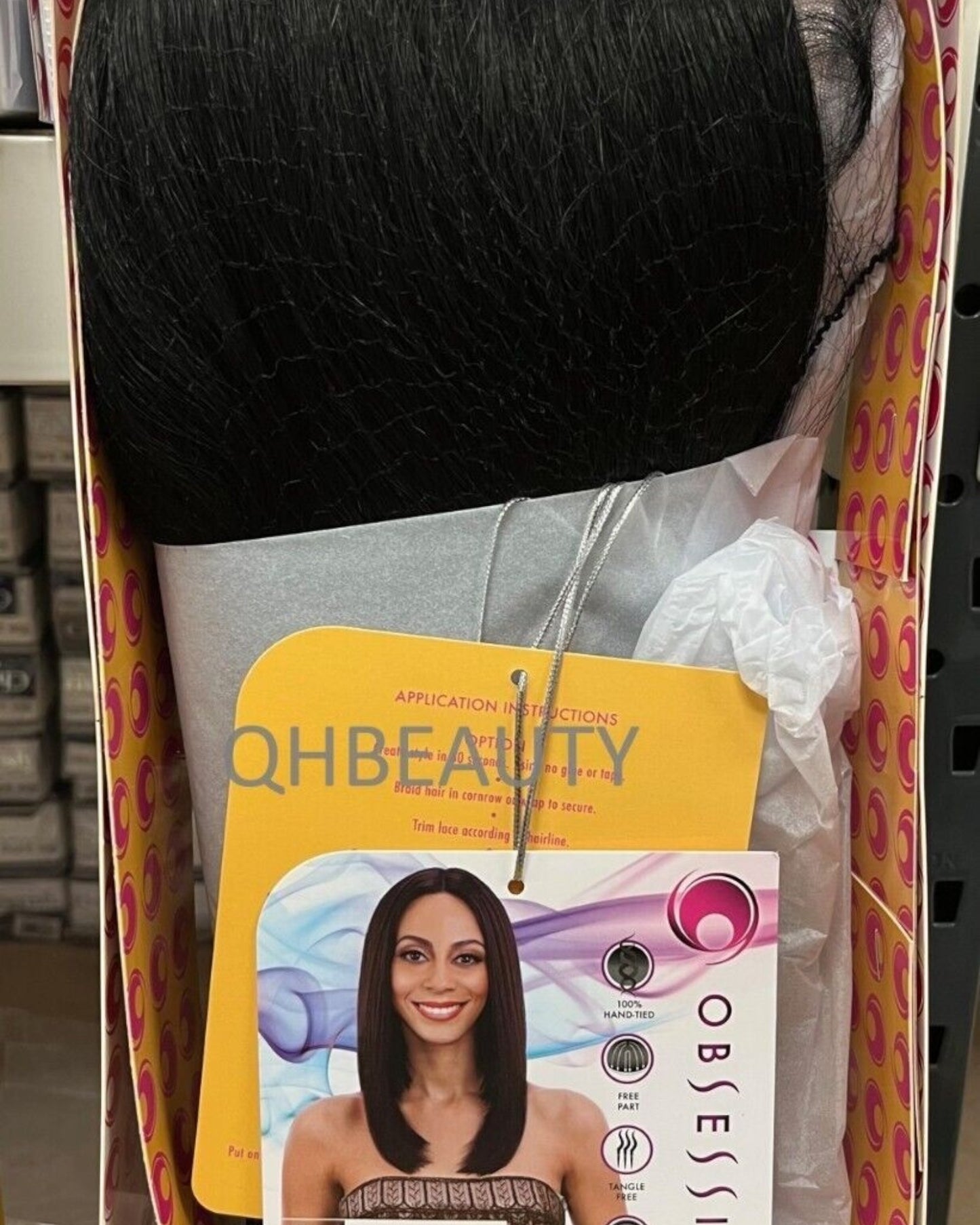 Obsession Synthetic Lace Front Free Part Hand Tied Straight Hair Wig - HAZEL