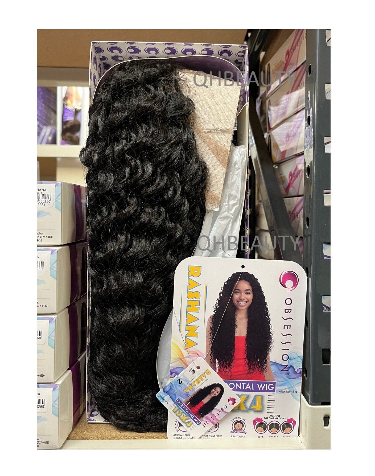 Obsession Synthetic Swiss HD 13x4 Lace Frontal Free Part Curly Hair Wig  RASHANA