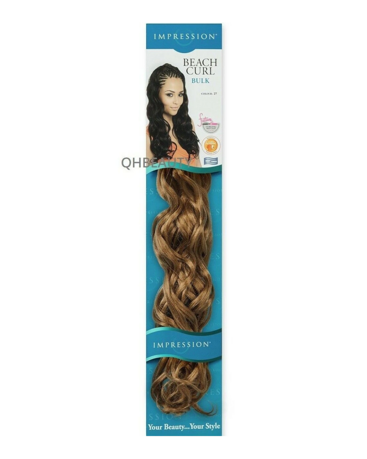 IMPRESSION SYNTHETIC HAIR EXTENSION CURLY CROCHET BRAID - BEACH CURL 22