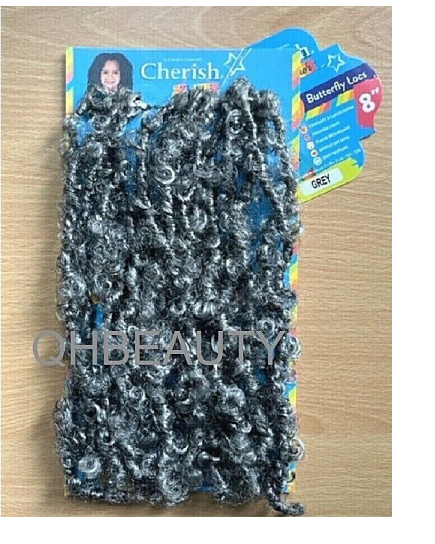 CHERISH SYNTHETIC JUNIOR KIDS CROCHET BRAID HAIR EXTENSION - 3 X BUTTERFLY LOCS 8 ''