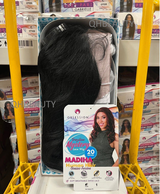 OBSESSION BRAZILIAN MYSTERY GENIUS FUSION HUMAN HAIR SWISS LACE WIG - MADIHA 20