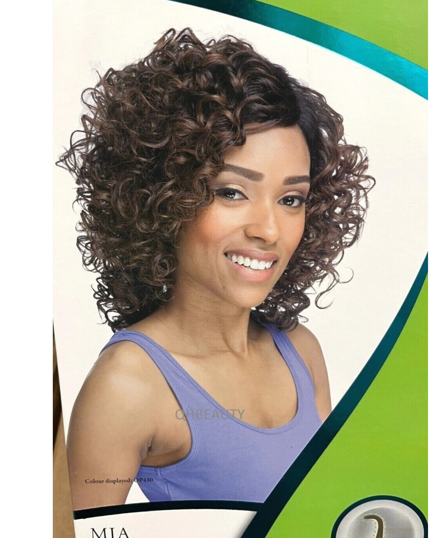 Impression Synthetic Hand Made Invisible L Part Curly Hair Lace Wig - MIA