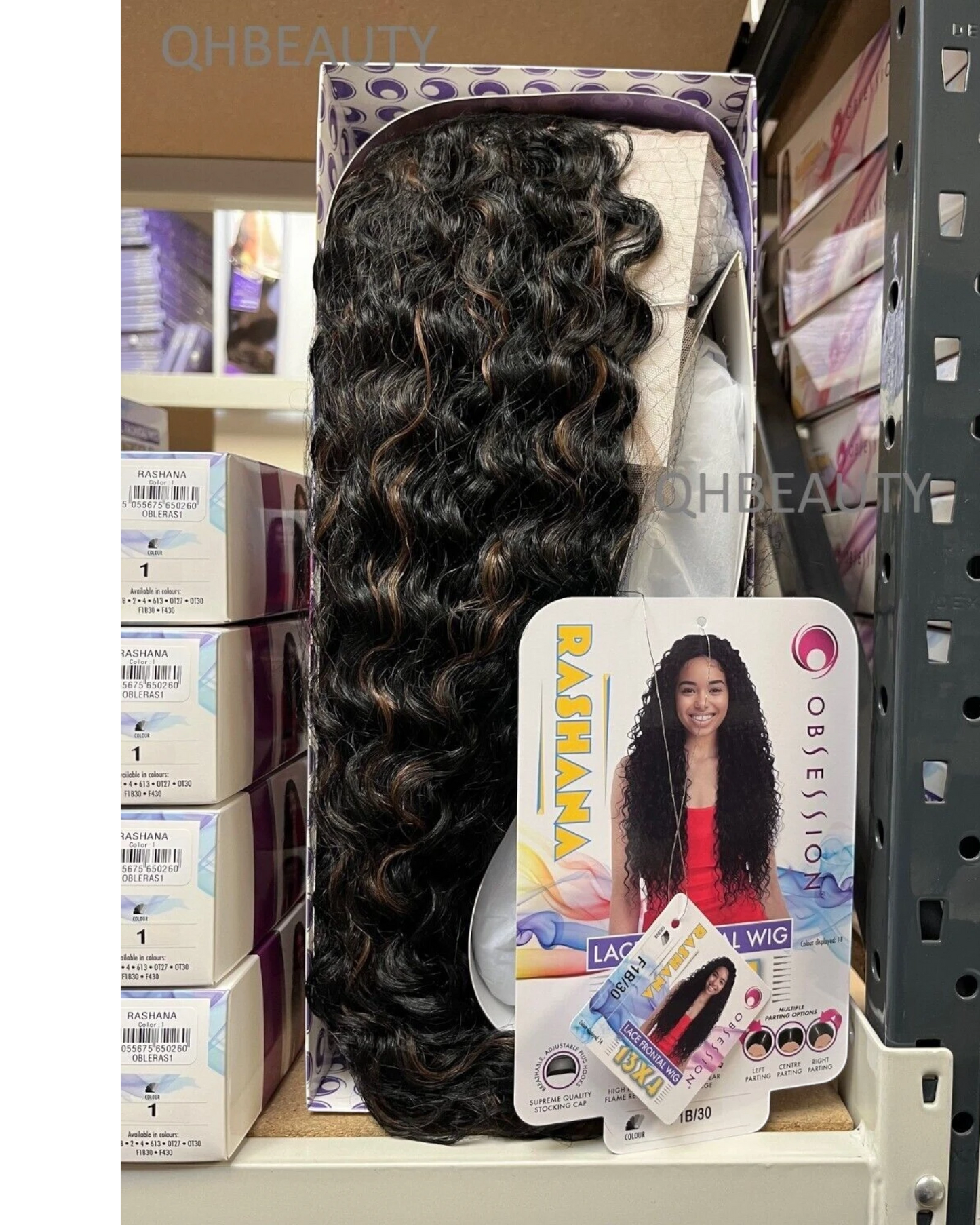 Obsession Synthetic Swiss HD 13x4 Lace Frontal Free Part Curly Hair Wig  RASHANA