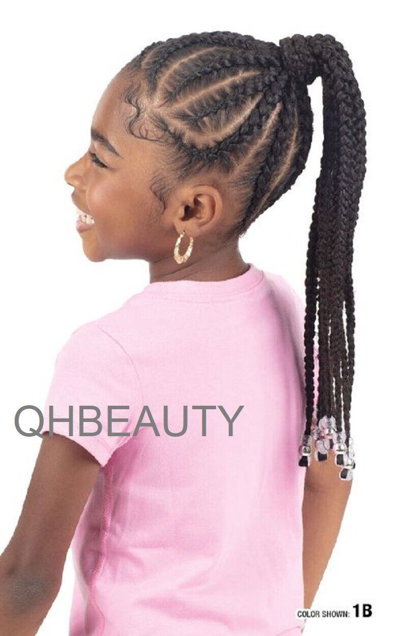 IMPRESSION SYNTHETIC KIDS CROCHET HAIR EXTENSION PRE STRETCHED BRAID 28 /  14 ''
