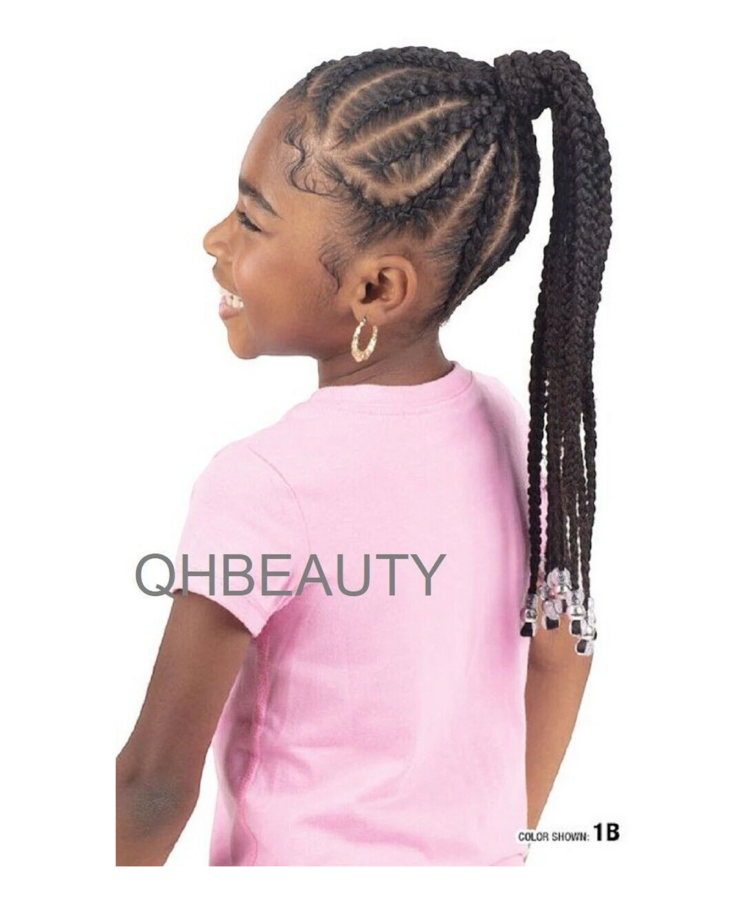 IMPRESSION SYNTHETIC KIDS CROCHET HAIR EXTENSION PRE STRETCHED BRAID 28 /  14 ''