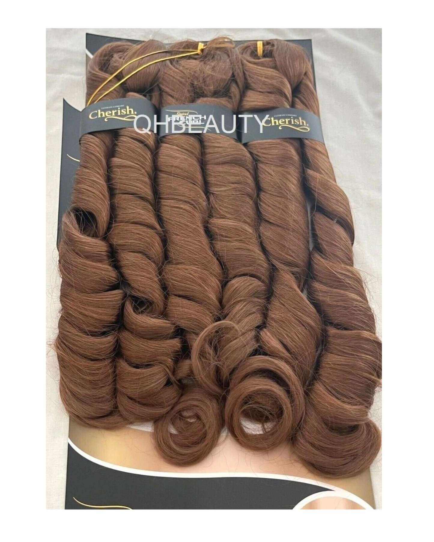 CHERISH SYNTHETIC HAIR EXTENSION BRAID - 3 x SPIRAL FRENCH CURL 22 & 28 INCHES