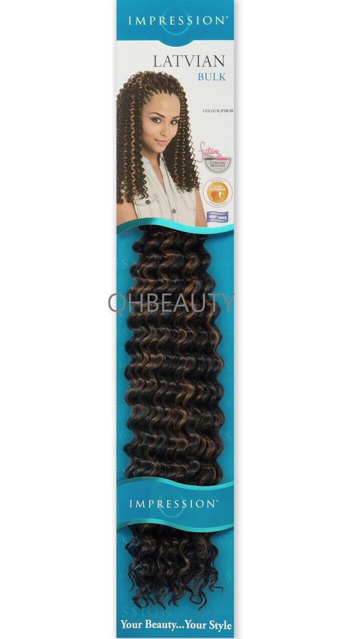 IMPRESSION SYNTHETIC LONG CURLY HAIR EXTENSION CROCHET BRAID - LATVIAN 20"