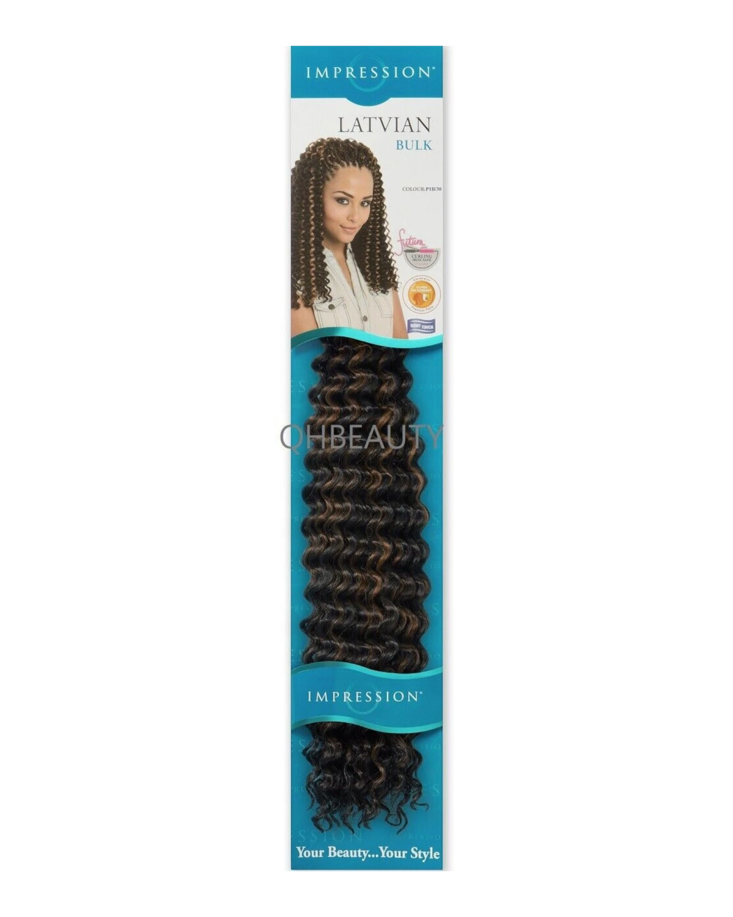 IMPRESSION SYNTHETIC LONG CURLY HAIR EXTENSION CROCHET BRAID - LATVIAN 20"