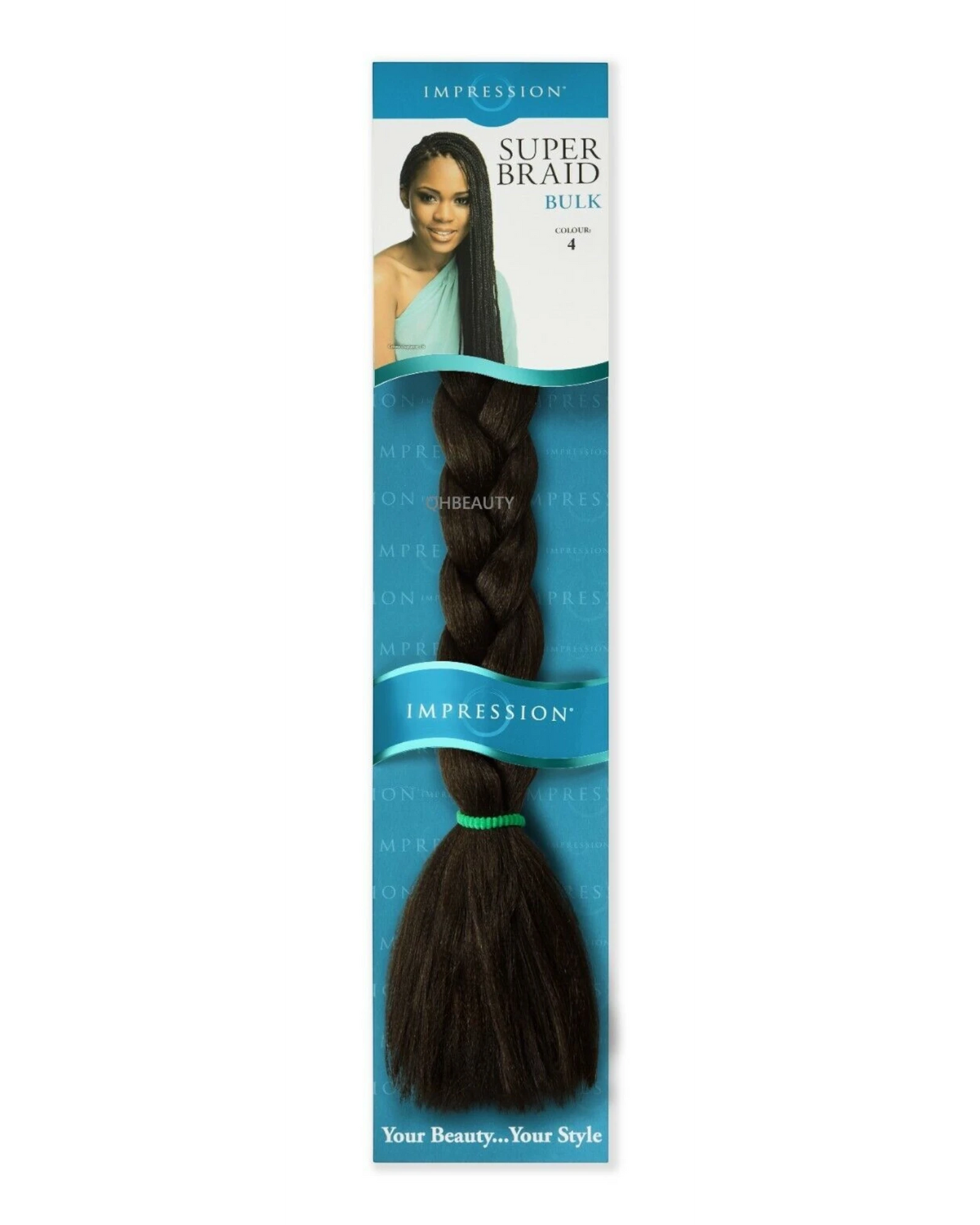 Impression Synthetic Natural Long Ultra Crochet Hair Extensions Super Braid 86"
