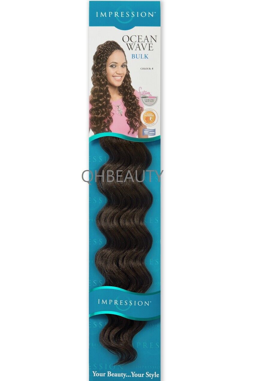 IMPRESSION SYNTHETIC HAIR EXTENSION CROCHET CURLY BRAID - OCEAN WAVE 20 INCH