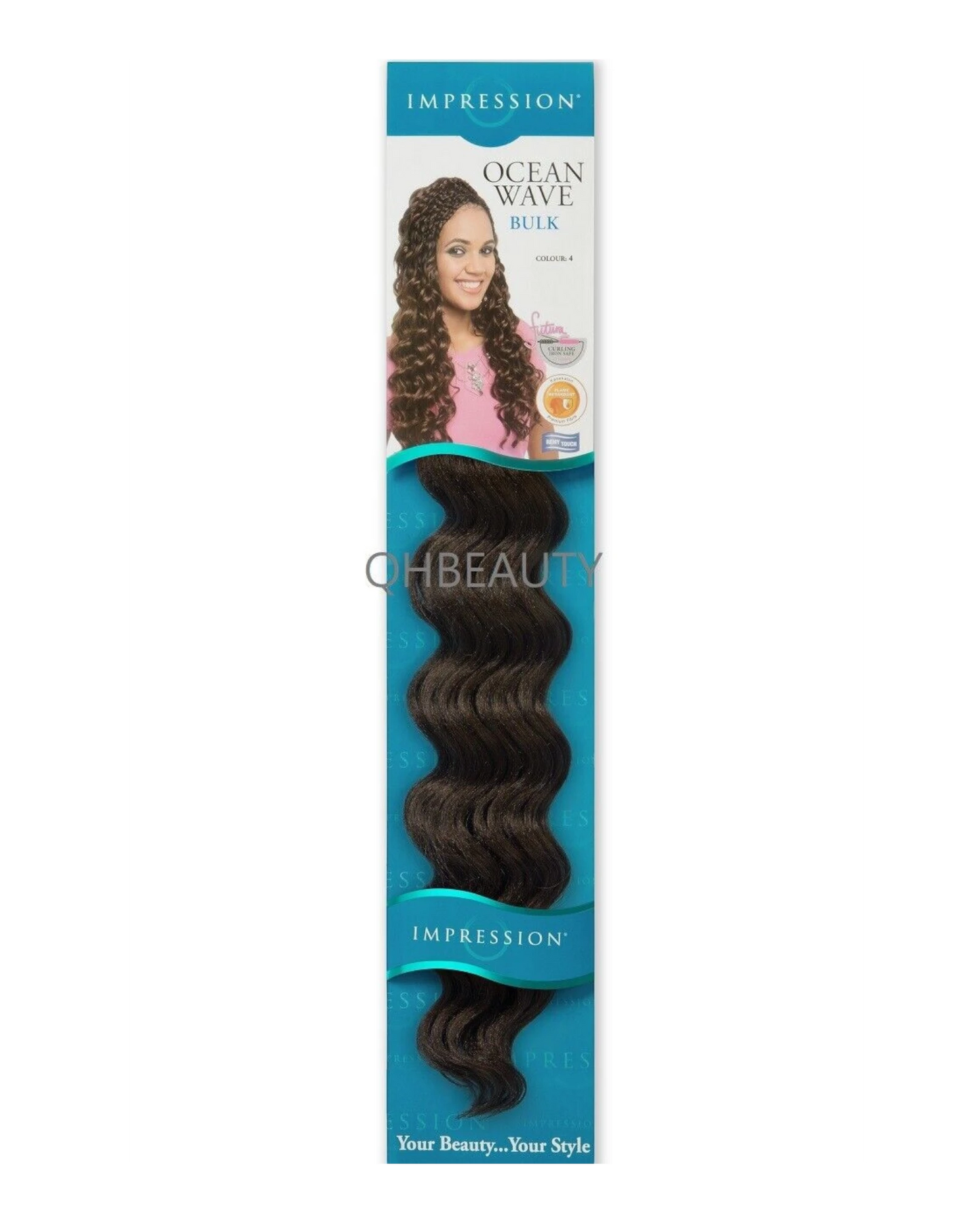 IMPRESSION SYNTHETIC HAIR EXTENSION CROCHET CURLY BRAID - OCEAN WAVE 20 INCH