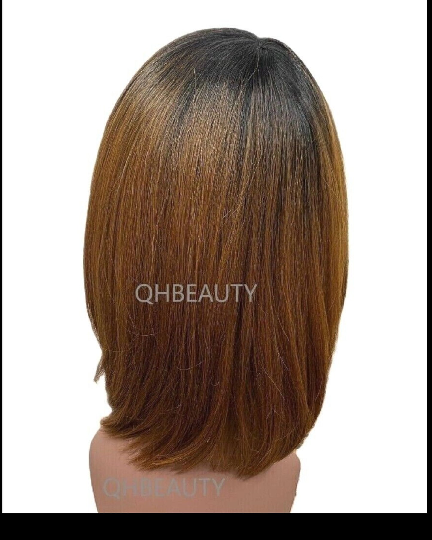 Obsession Synthetic Lavish Straight Bob Bangs 100% Hand Tied Hair Wig - LILIANA