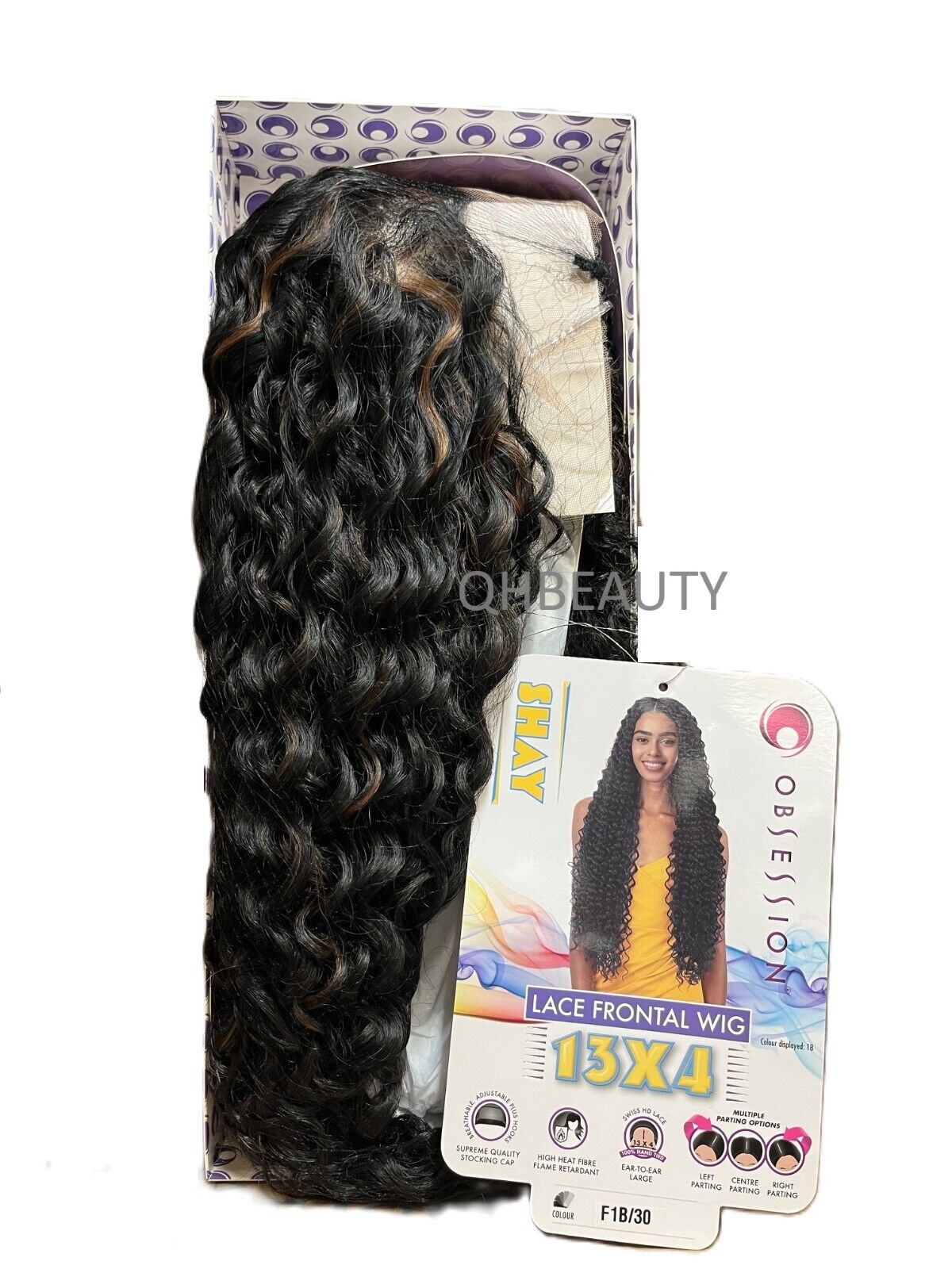 Obsession Synthetic Swiss HD 13x4 Lace Front Free Part Curly Hair Wig - SHAY