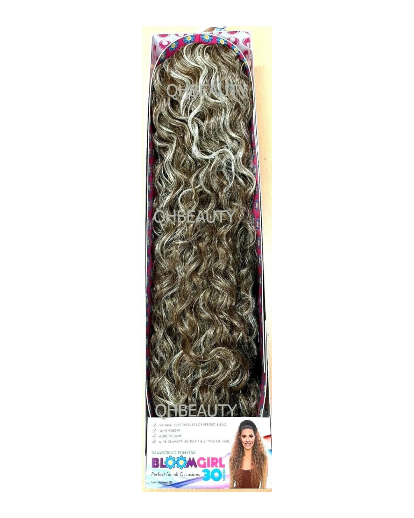 OBSESSION SYNTHETIC DRAWSTRING CURLY LONG HAIR PONYTAIL - BLOOM GIRL 30 INCH