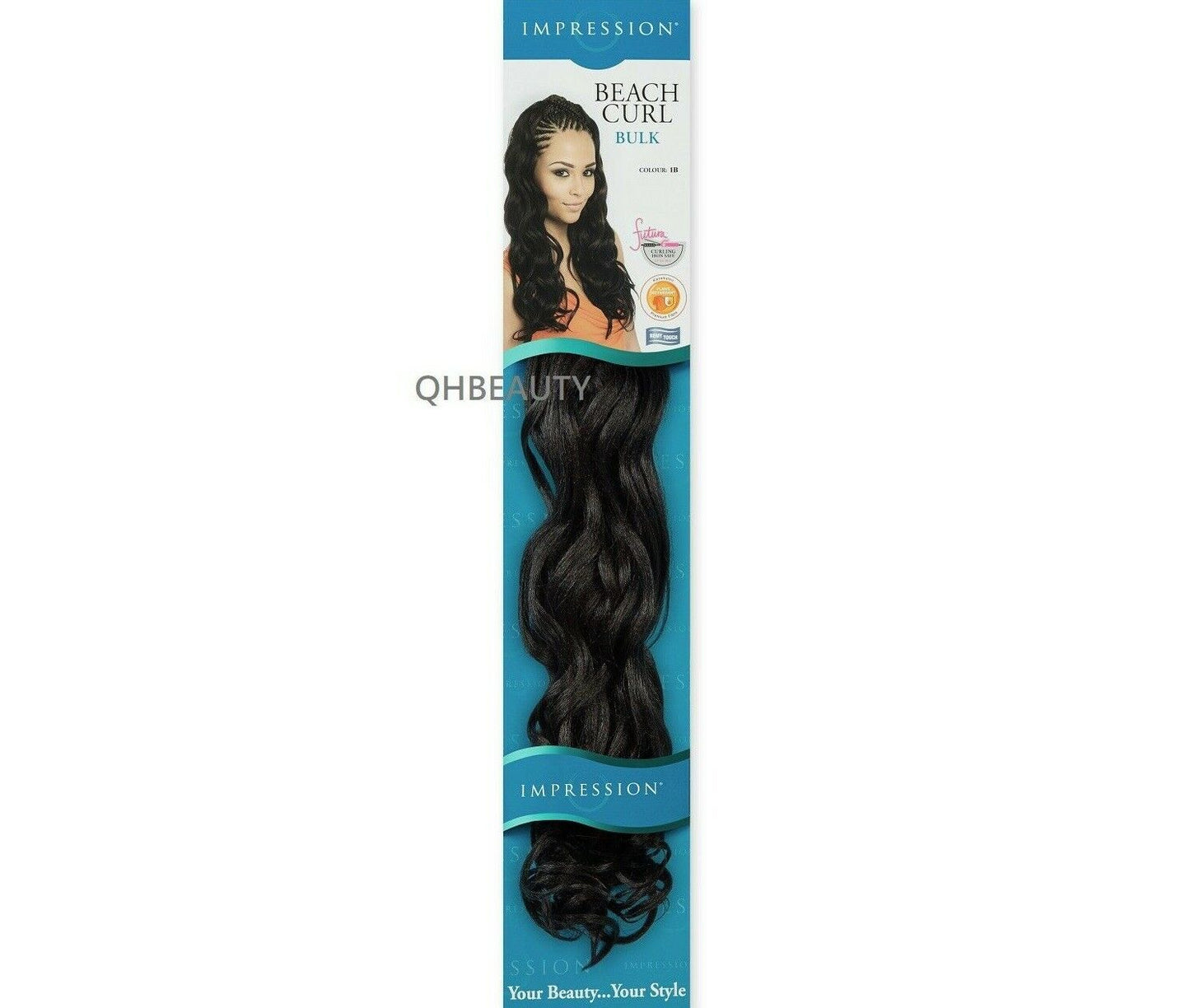 IMPRESSION SYNTHETIC HAIR EXTENSION CURLY CROCHET BRAID - BEACH CURL 22