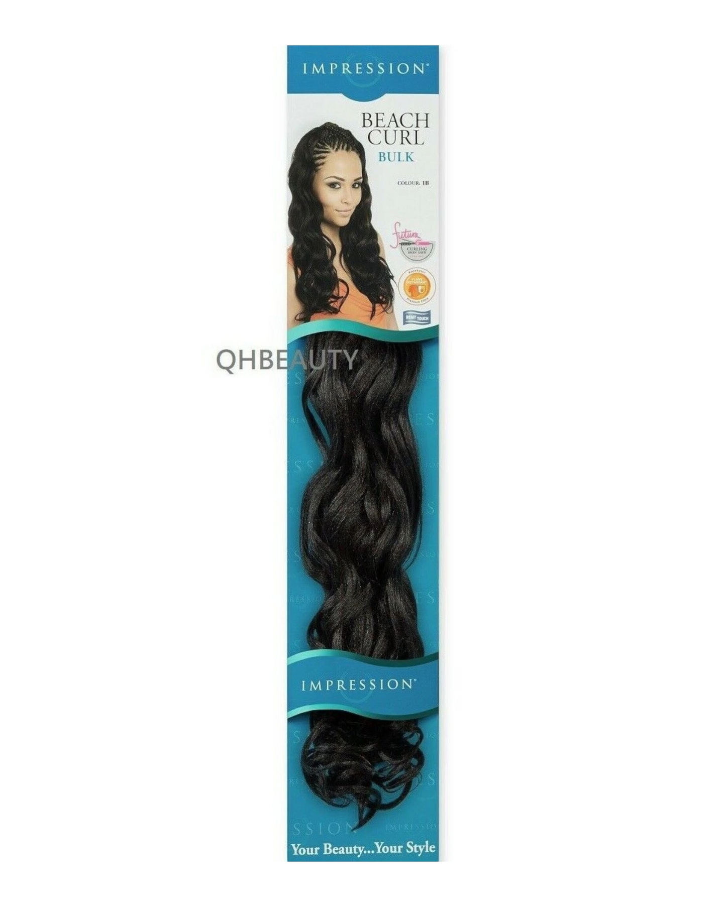 IMPRESSION SYNTHETIC HAIR EXTENSION CURLY CROCHET BRAID - BEACH CURL 22