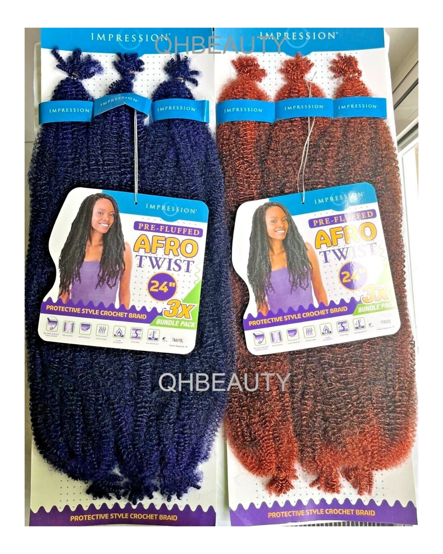 IMPRESSION SYNTHETIC CUBAN BRAIDING HAIR EXTENSION PRE FLUFFED - AFRO TWIST 24''