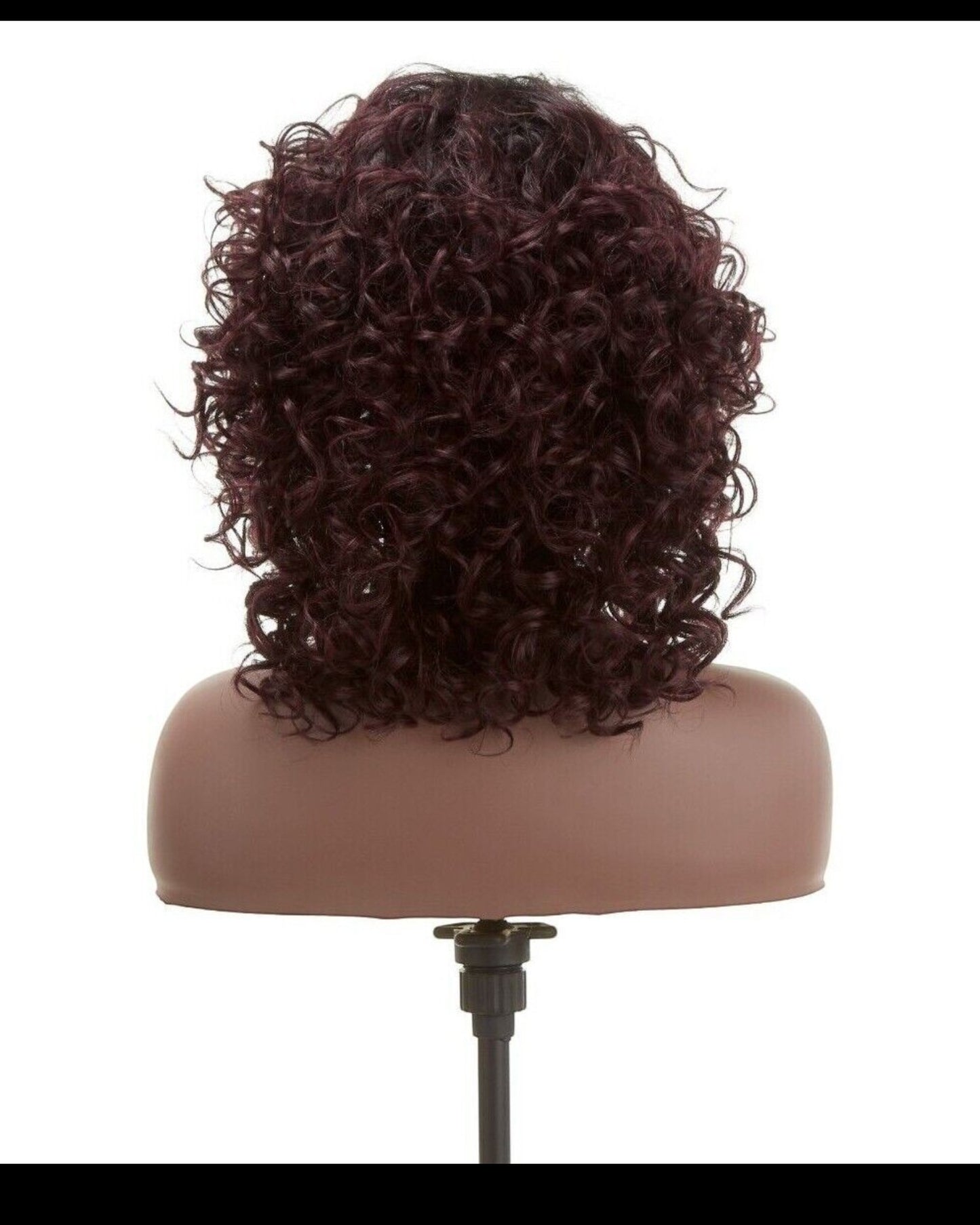 Impression Synthetic Hand Made Invisible L Part Curly Hair Lace Wig - MIA