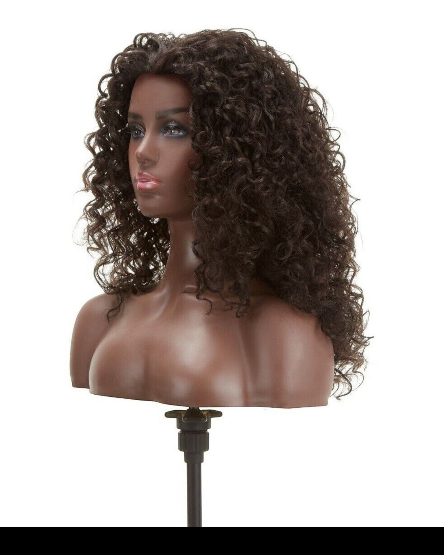 Impression Synthetic Natural Hair Line Long Curly Lace L Part Hair Wig - Emma