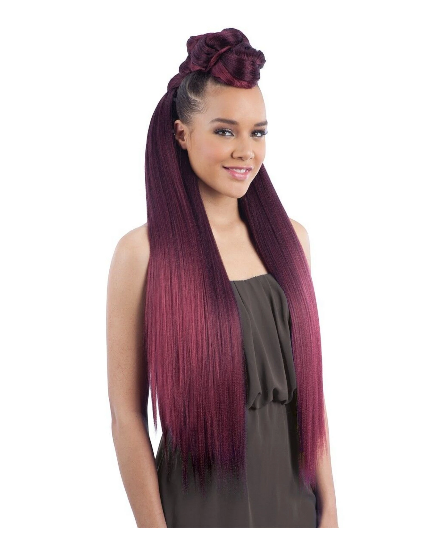 CHERISH SYNTHETIC YAKY LONG STRAIGHT HAIR EXTENSIONS 2 X YAAS BRAIDS 20'' - 28''