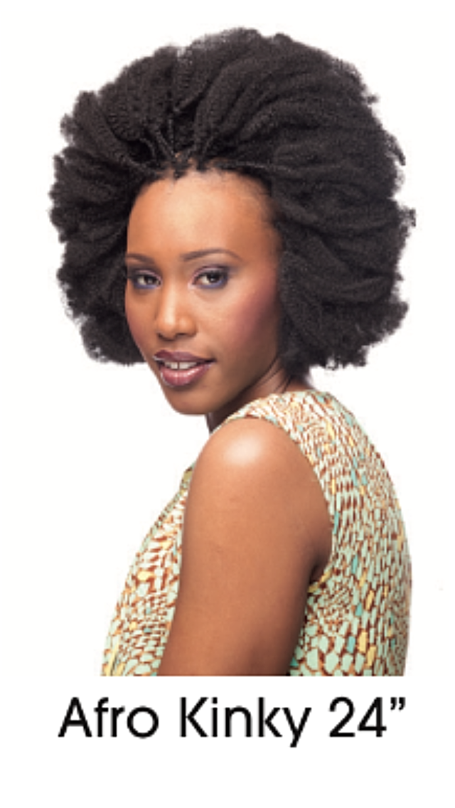 CHERISH SYNTHETIC BULK BRAIDING CROCHET NEW HAIR EXTENSIONS - AFRO KINKY 24 INCH