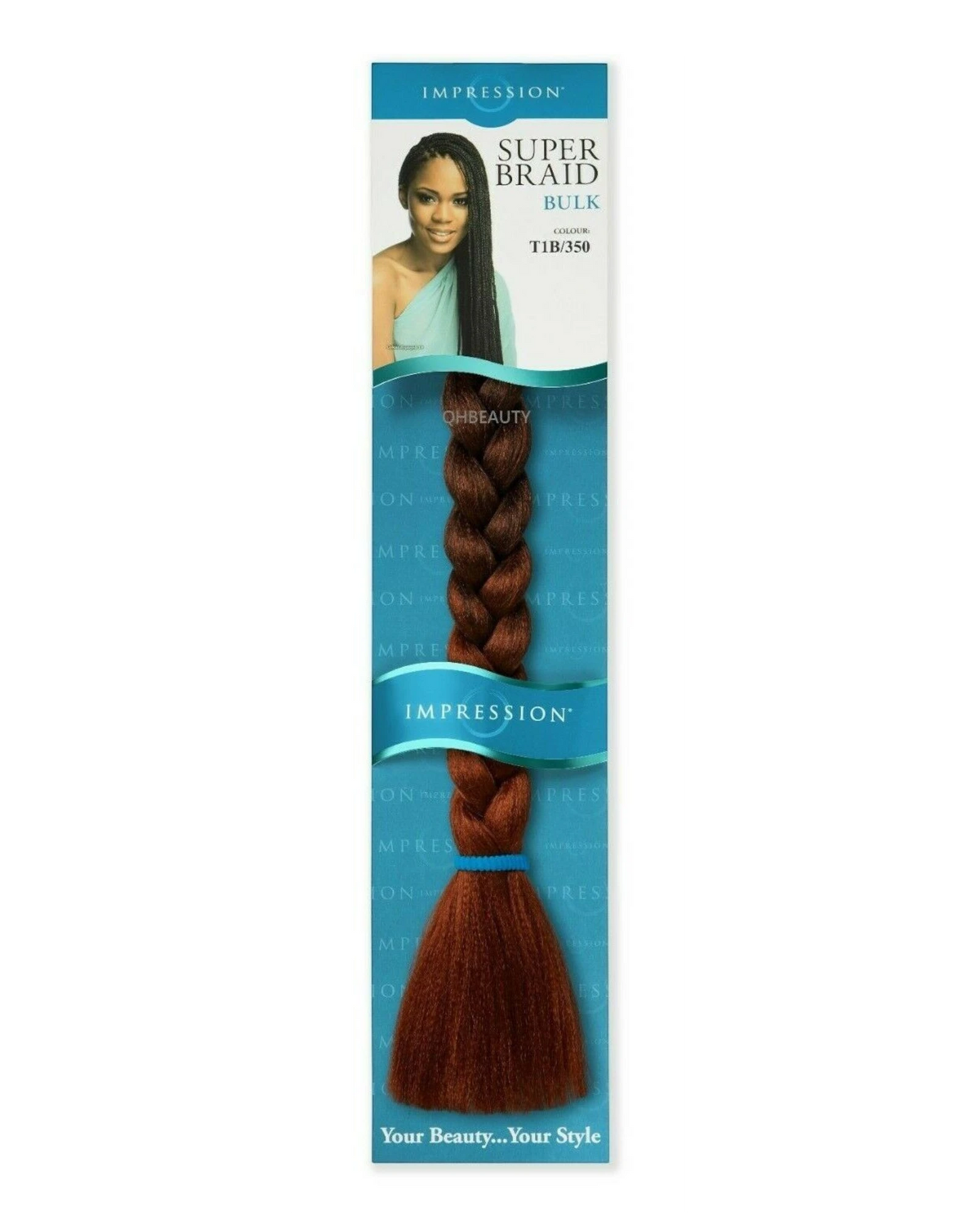 Impression Synthetic Natural Long Ultra Crochet Hair Extensions Super Braid 86"