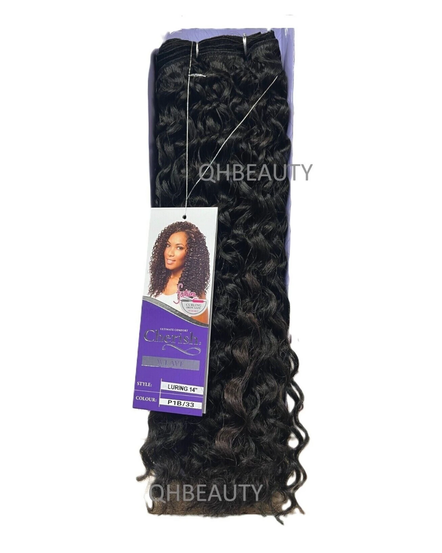 CHERISH SYNTHETIC FUTURA LONG CURLY HAIR EXTENSION WEAVE - LURING 14 INCHES