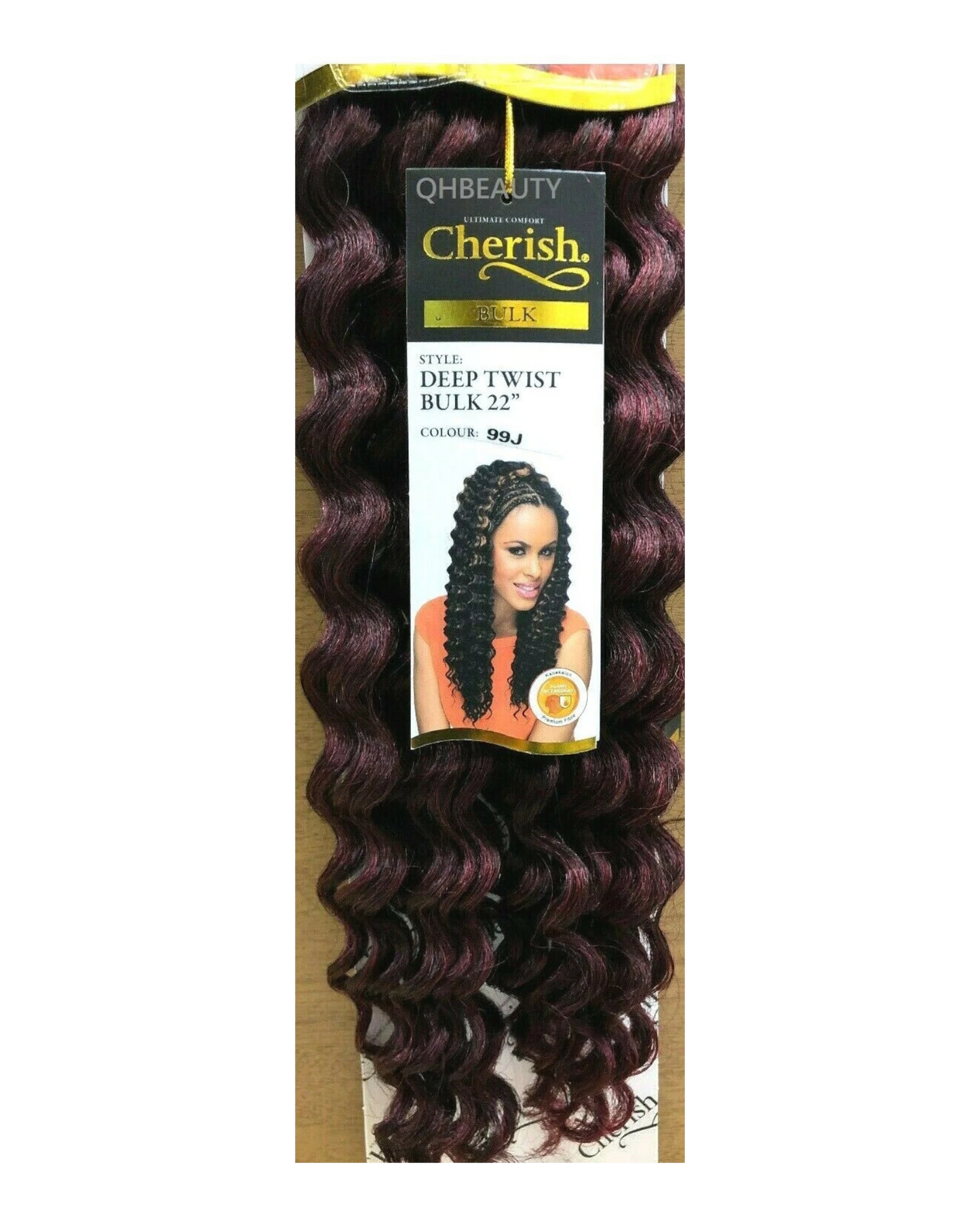 CHERISH SYNTHETIC BULK CROCHET CURLY HAIR EXTENSION BRAIDS - DEEP TWIST 22 INCH
