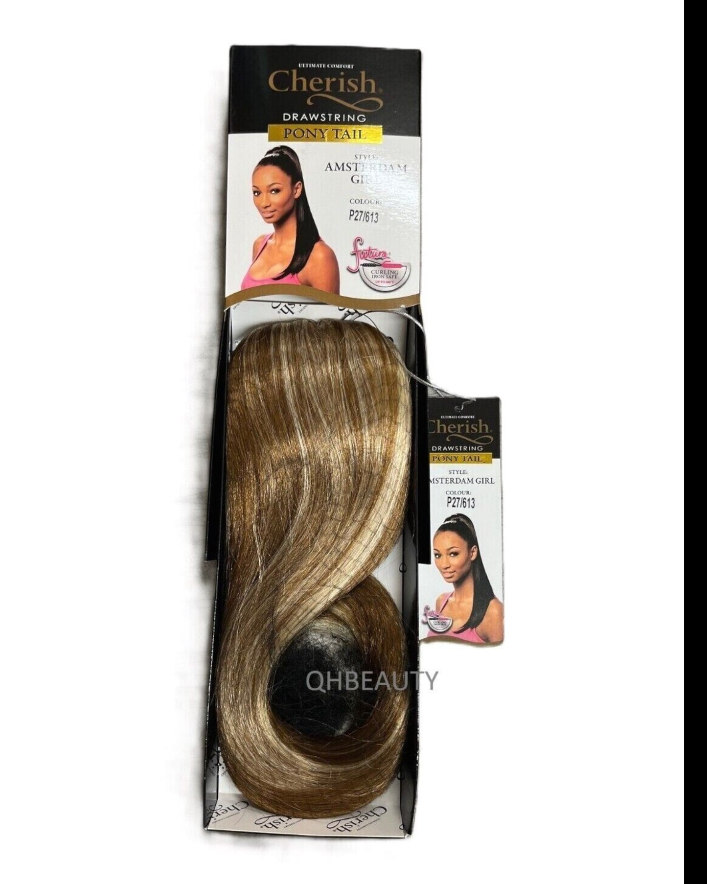 Cherish Synthetic Straight Drawstring Long Natural Ponytail - Amsterdam Girl