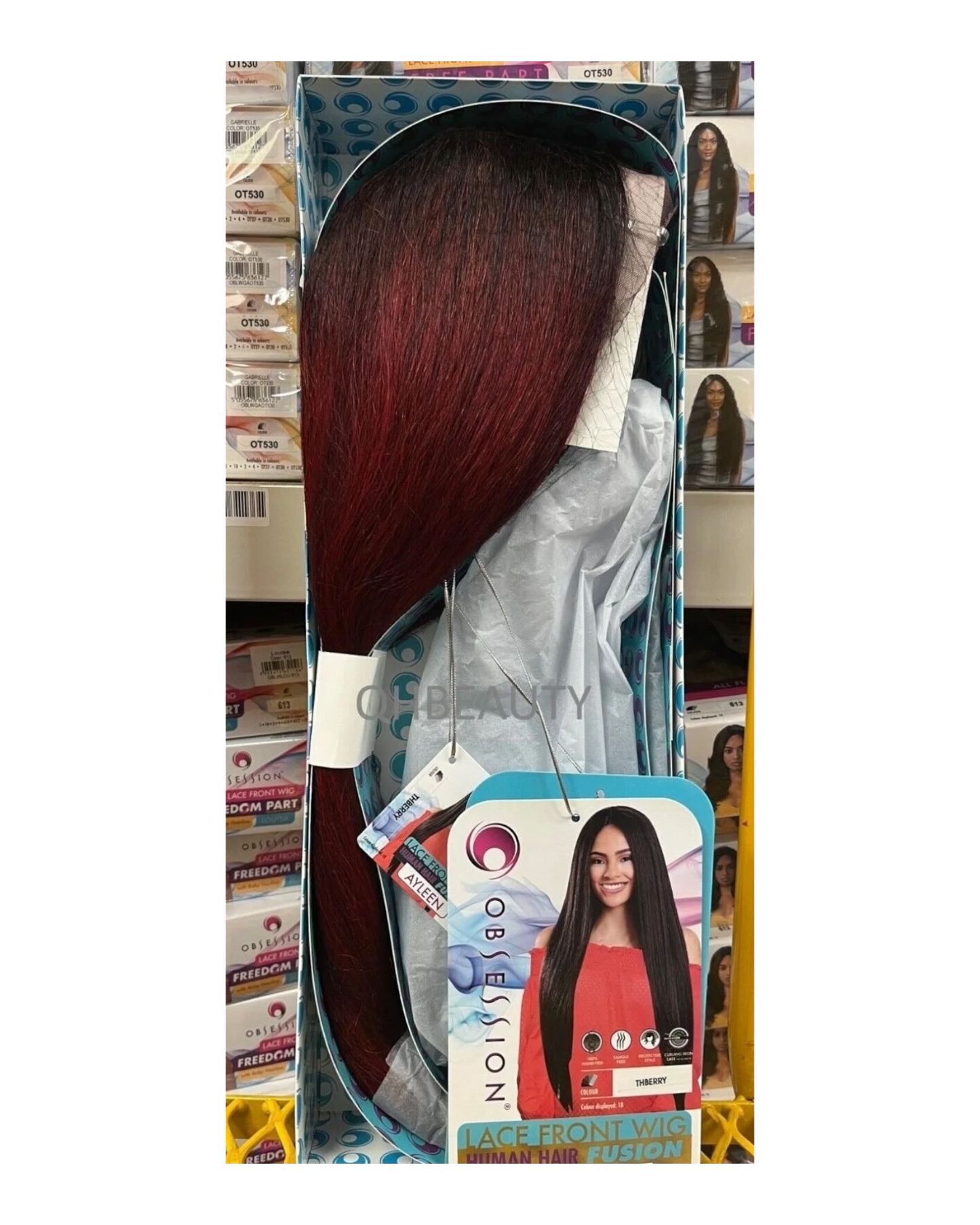 OBSESSION LACE FRONT HUMAN HAIR FUSION NATURAL TEXTURE & WAVE HAIR WIG - AYLEEN