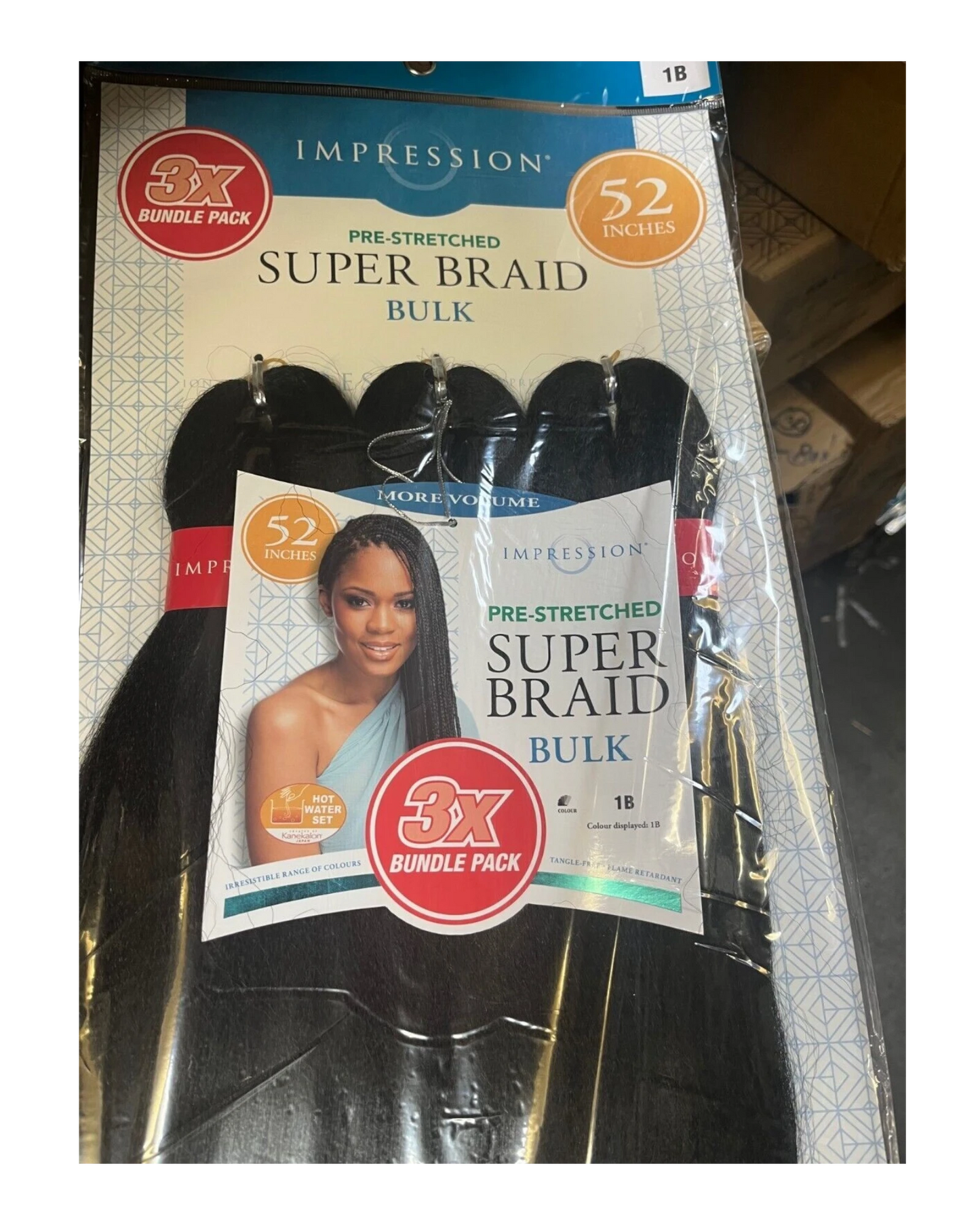 Impression Synthetic 3 X Bundle Pack Crochet Hair Extensions - Super Braid 52 "