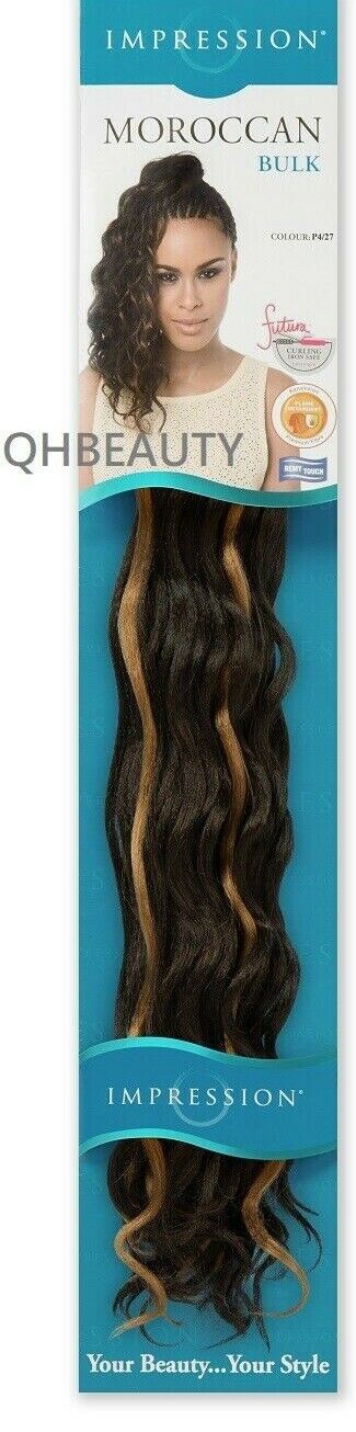 IMPRESSION SYNTHETIC CURLY CROCHET HAIR EXTENSION BRAIDS - MOROCCAN BULK 20 INCH