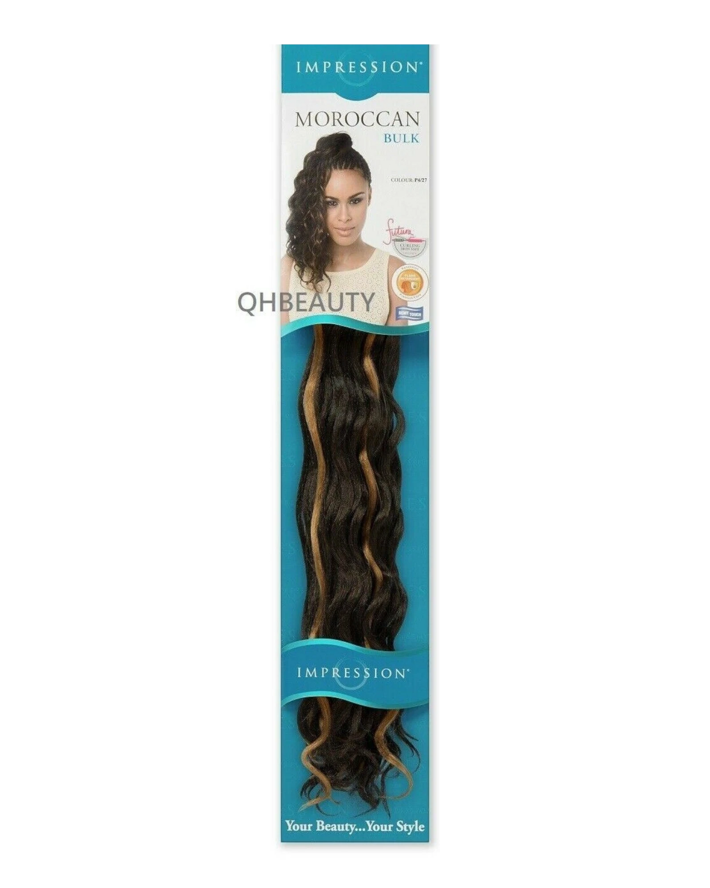 IMPRESSION SYNTHETIC CURLY CROCHET HAIR EXTENSION BRAIDS - MOROCCAN BULK 20 INCH