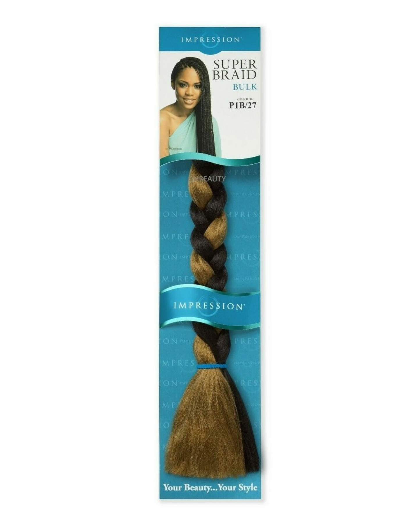Impression Synthetic Natural Long Ultra Crochet Hair Extensions Super Braid 86"