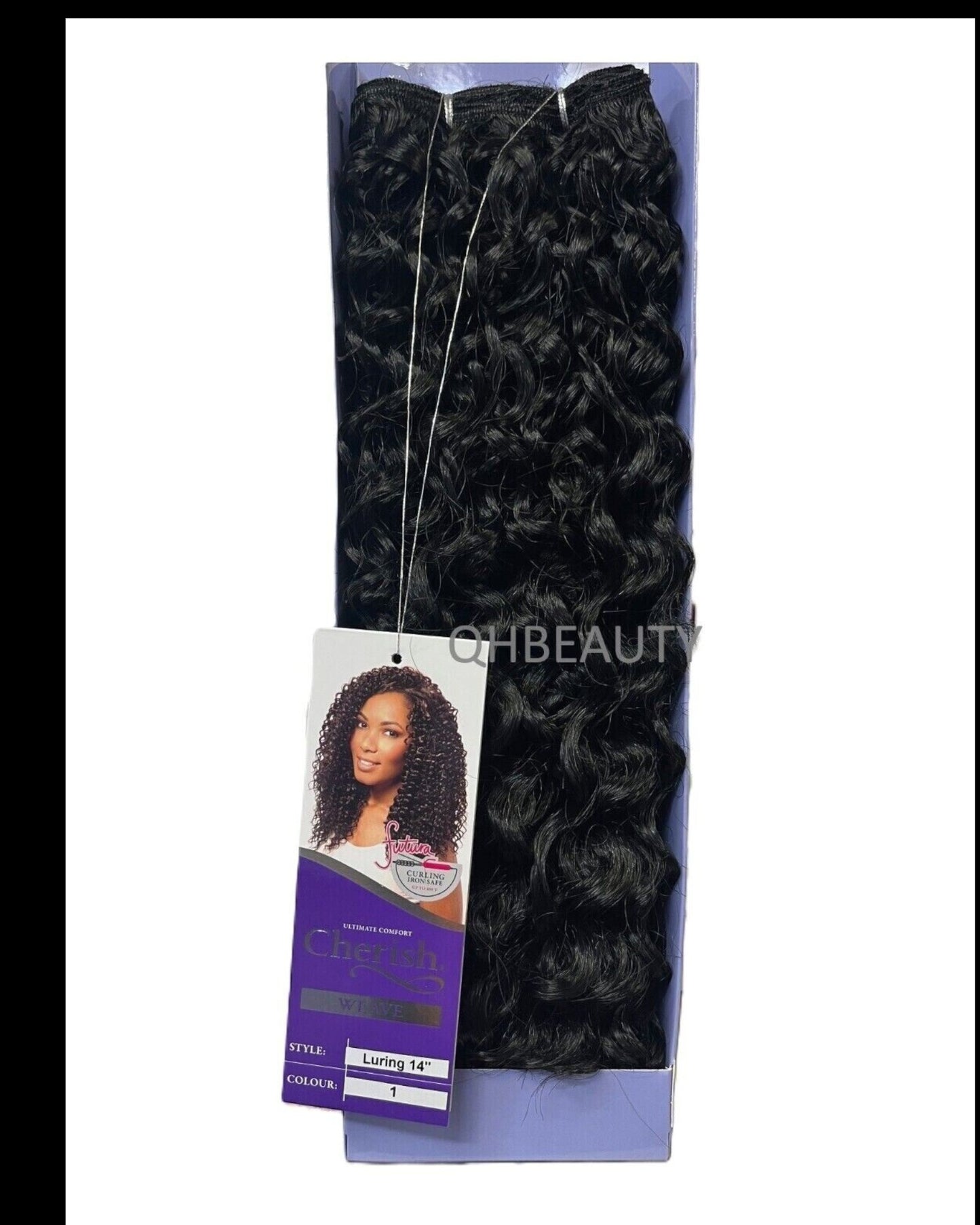 CHERISH SYNTHETIC FUTURA LONG CURLY HAIR EXTENSION WEAVE - LURING 14 INCHES