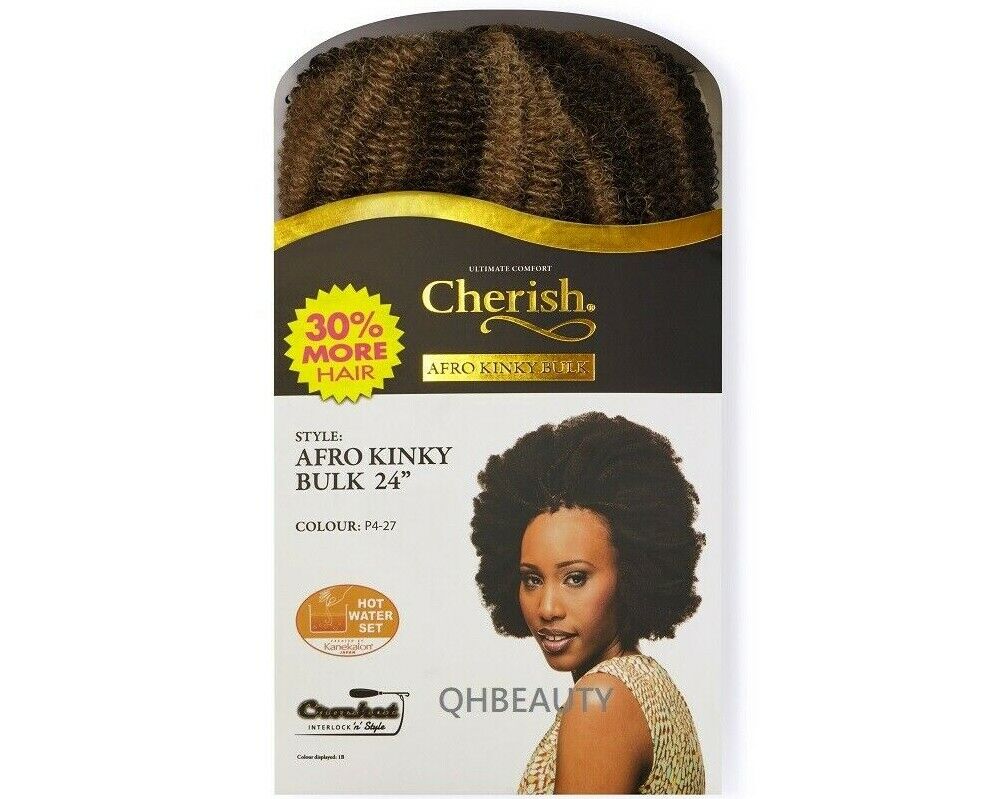 CHERISH SYNTHETIC BULK BRAIDING CROCHET NEW HAIR EXTENSIONS - AFRO KINKY 24 INCH