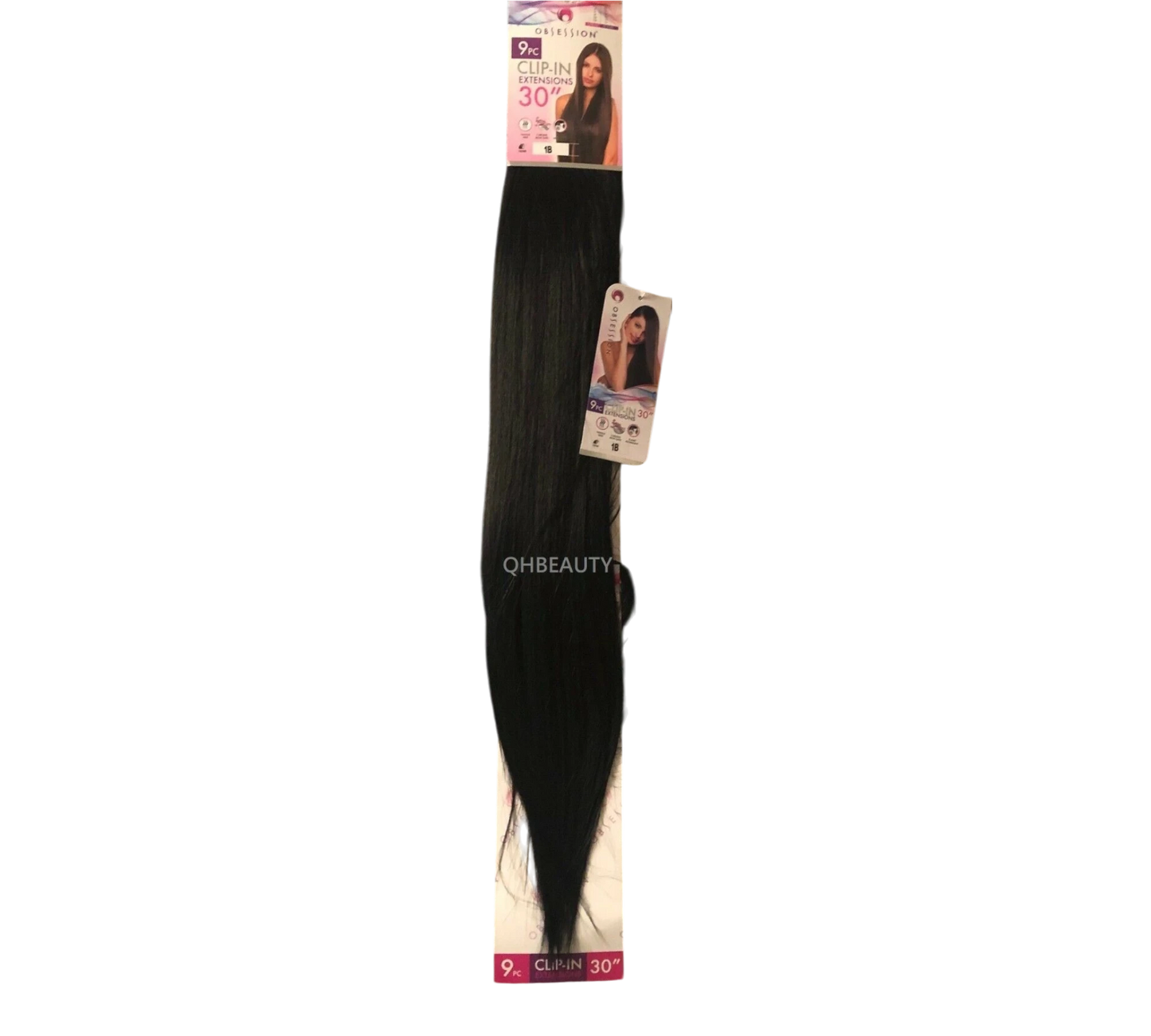 Obsession Tangle Free Long Yaky Straight 9 PC CLIP IN HAIR EXTENSIONS 30 INCHES