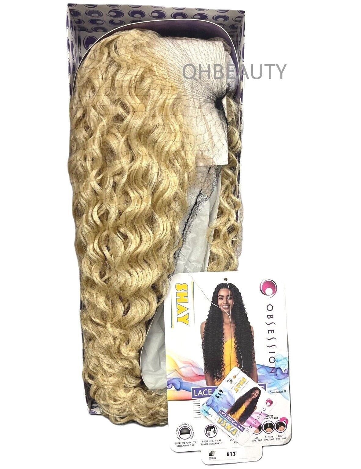 Obsession Synthetic Swiss HD 13x4 Lace Front Free Part Curly Hair Wig - SHAY