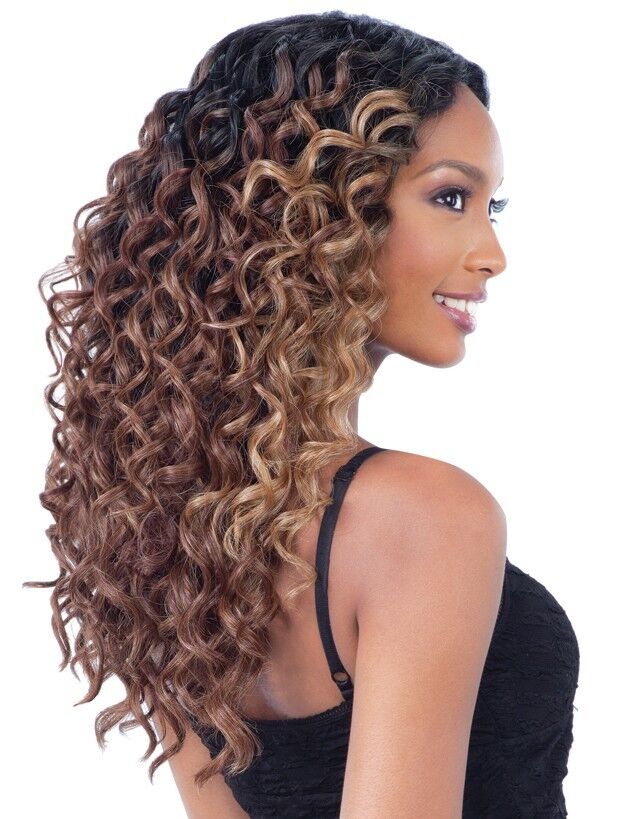FREETRESS SYNTHETIC EQUAL LACE 6" PART LACE FRONT LONG CURLY HAIR WIG -- MILES