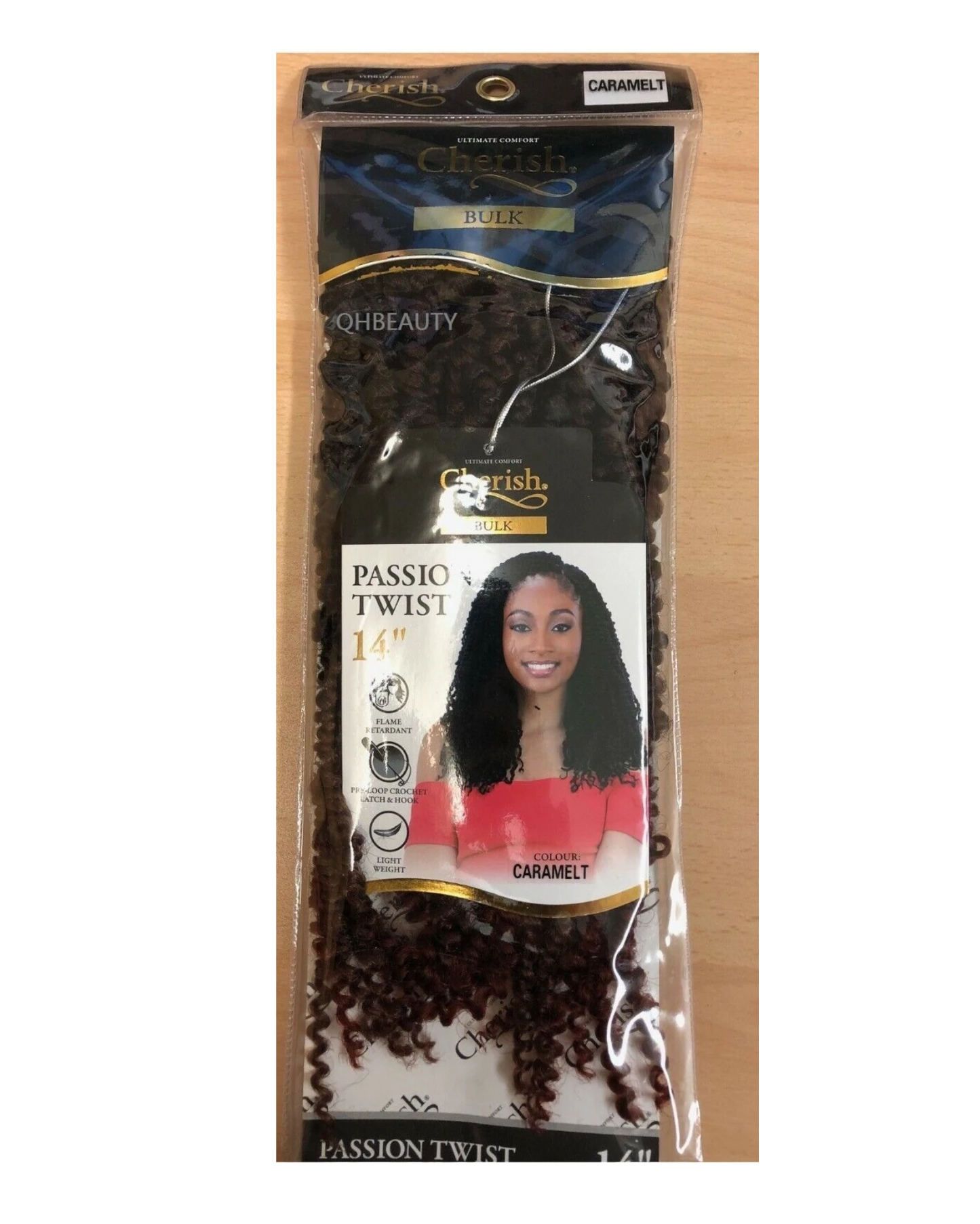 CHERISH SYNTHETIC PRE LOOPED BRAID CURLY HAIR EXTENSIONS - PASSION TWIST 14''
