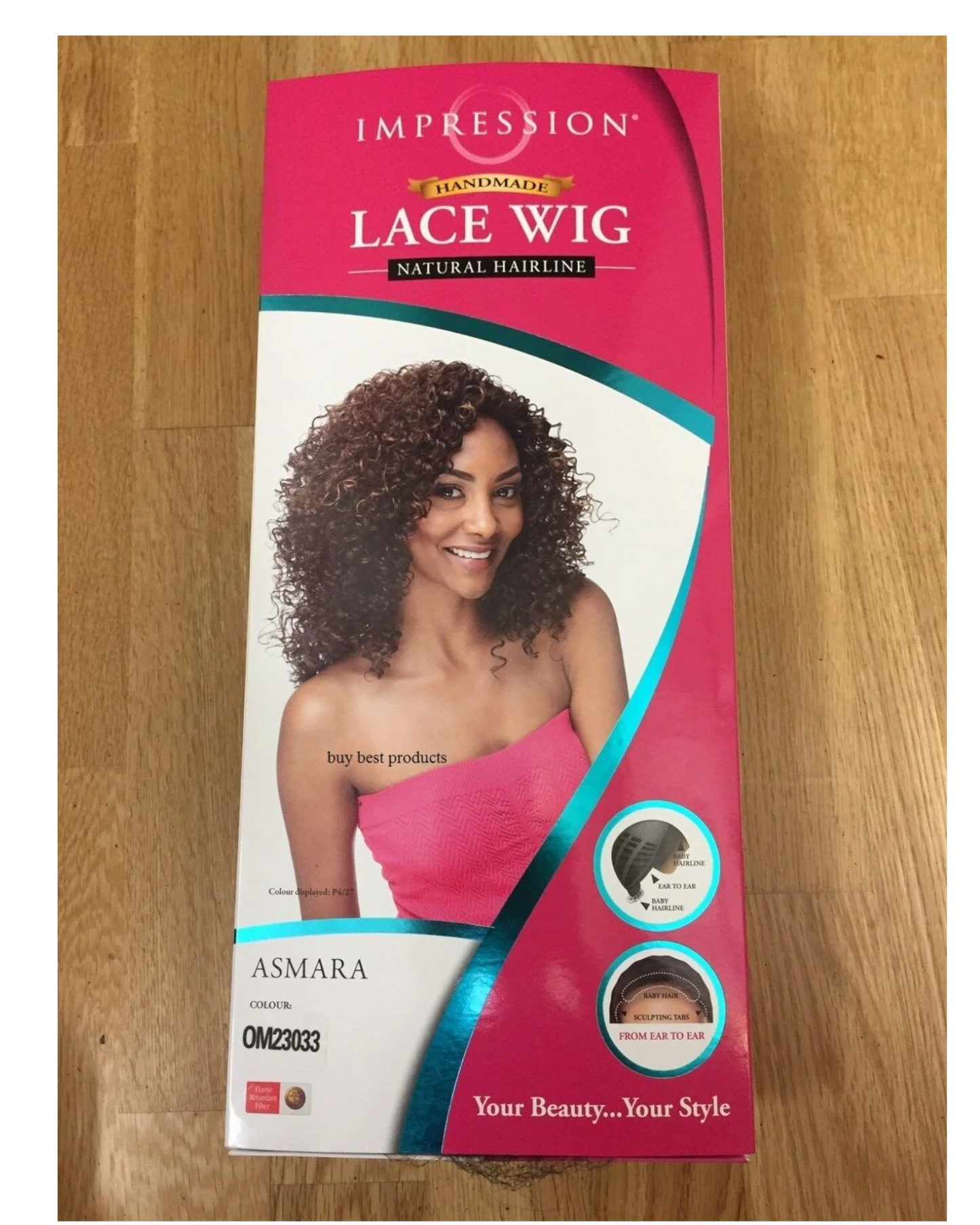 Impression Synthetic Natural Hairline Lace Front Curly Hair Wig - Asmara