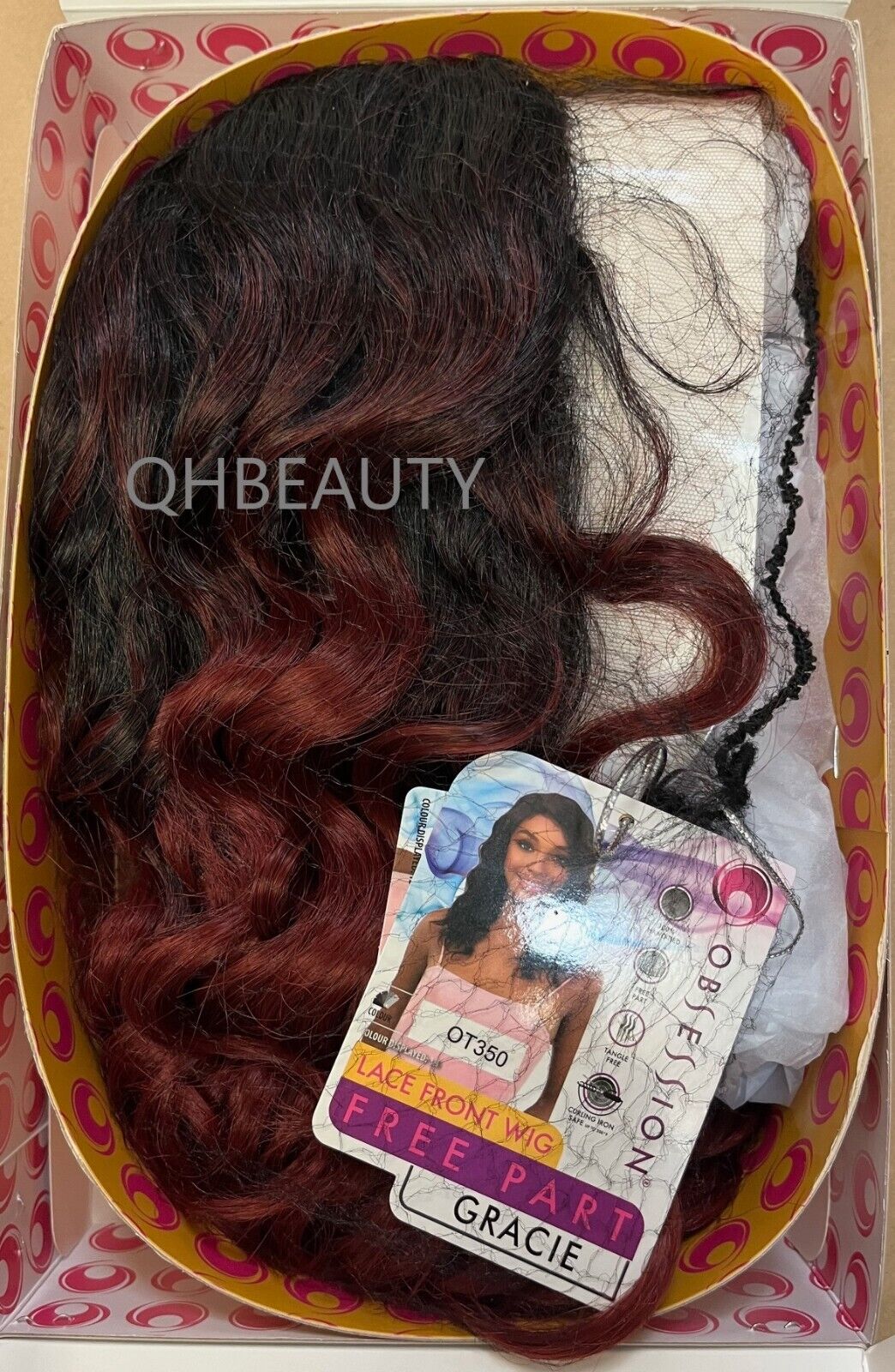 Obsession Synthetic Lace Front Free Part 100% Hand Tied Curly Hair Wig - GRACIE