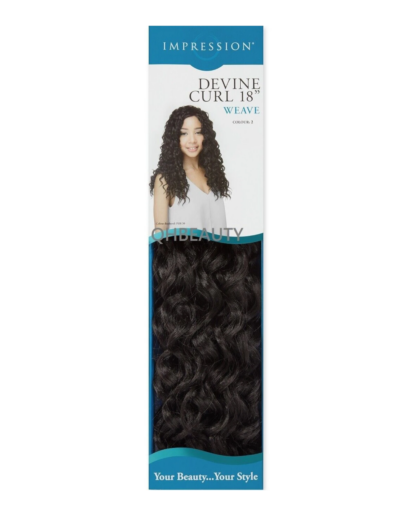 IMPRESSION SYNTHETIC CURLY LONG HAIR EXTENSION WEAVE - DEVINE CURL 18 INCH
