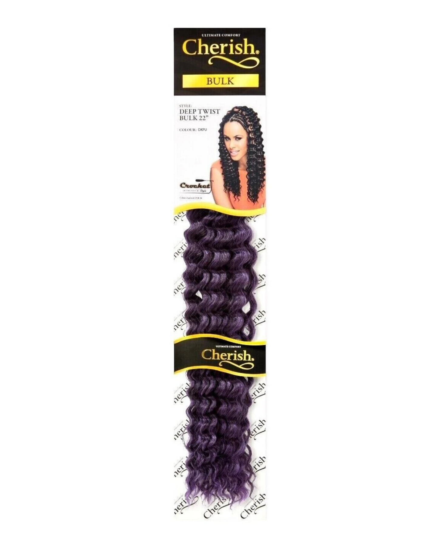 CHERISH SYNTHETIC BULK CROCHET CURLY HAIR EXTENSION BRAIDS - DEEP TWIST 22 INCH