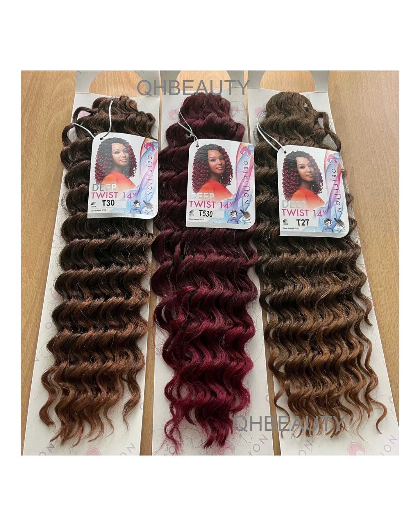 Obsession Synthetic Curly Crochet Braid Hair Extension - Deep Twist 14 inch