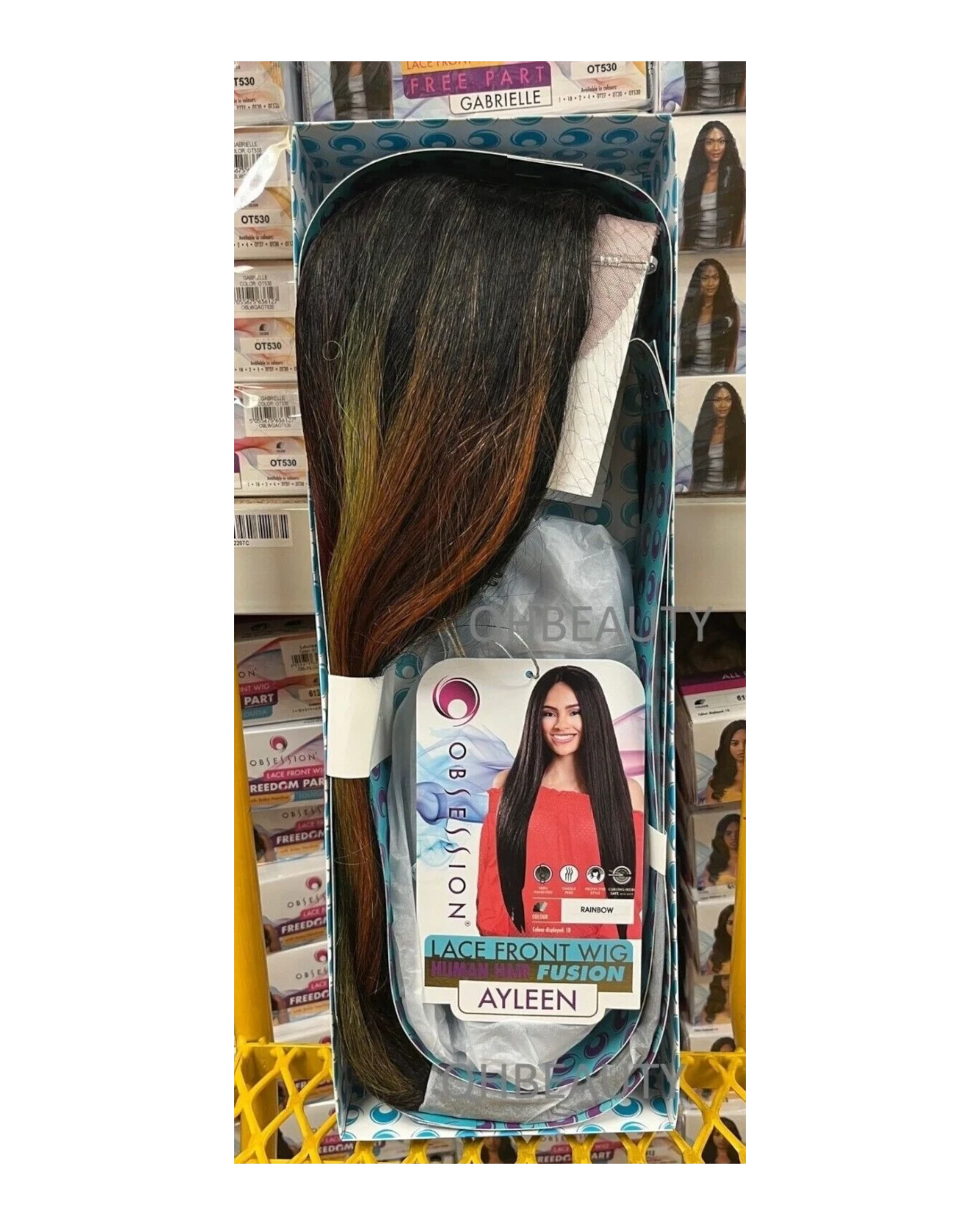 OBSESSION LACE FRONT HUMAN HAIR FUSION NATURAL TEXTURE & WAVE HAIR WIG - AYLEEN
