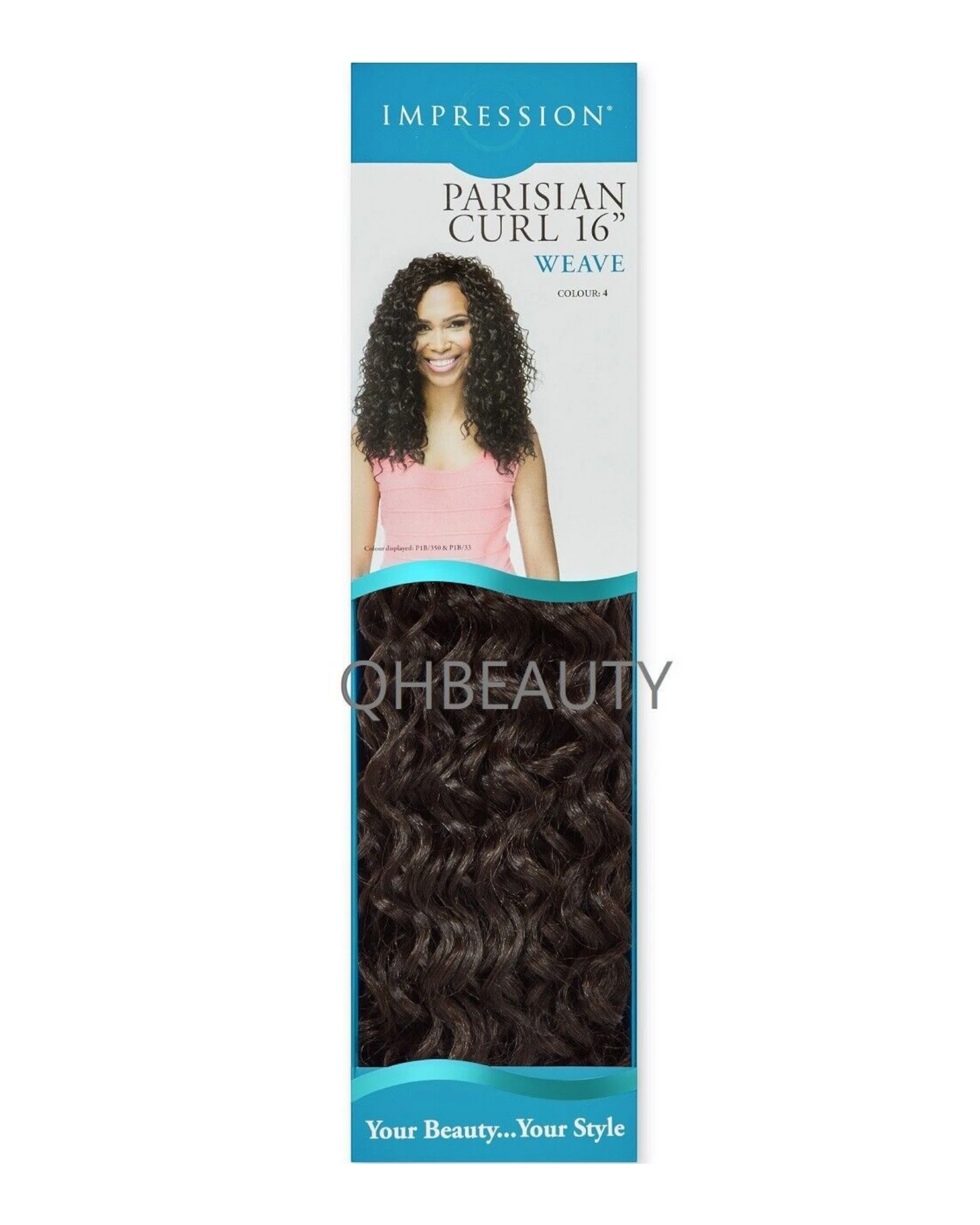 IMPRESSION LONG CURLY SYNTHETIC HAIR EXTENSION WEAVE - PARISIAN CURL 16 INCH