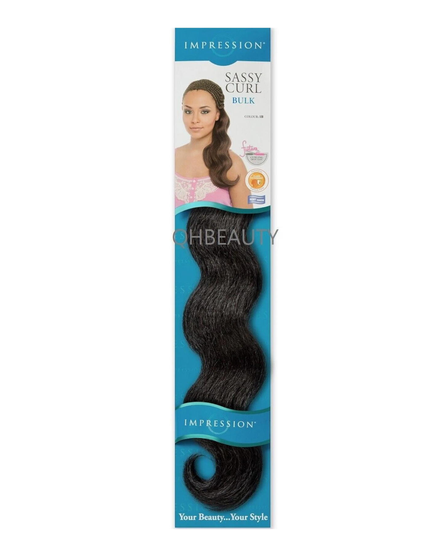 IMPRESSION SYNTHETIC HAIR EXTENSION BRAIDS SASSY CURL BULK 20"